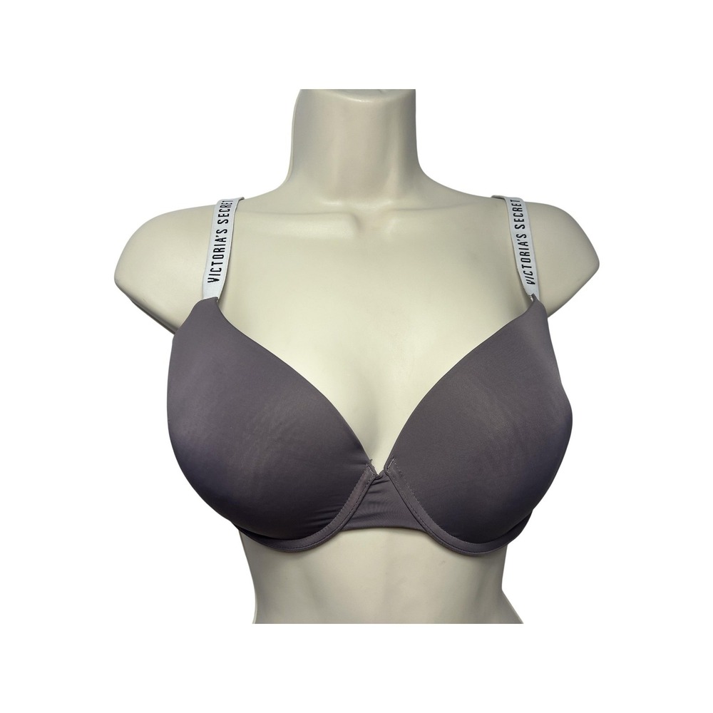 Victoria's Secret Bra Womens 32DDD Brown Lightly Lined‎ T Shirt Underwire Logo